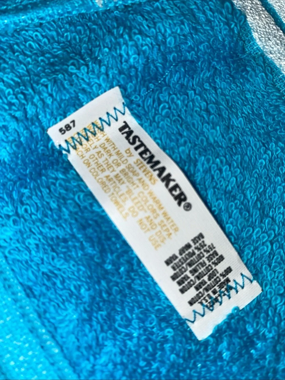Fine Fashion Towels Tastemaker By Stevens Vintage Washcloth Bath 2 PC Set Blue